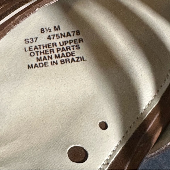 NATURALIZER Slip On Leather Strappy Brown Sandles/Shoes size 8 1/2 - Picture 7 of 8